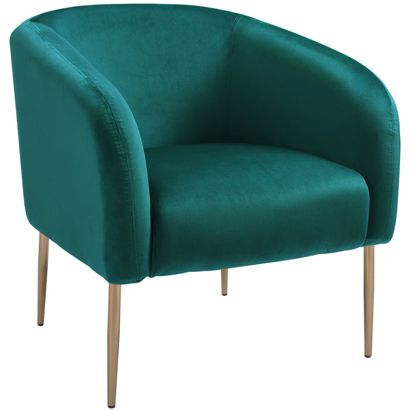Gepolsterter Sessel 75x74x76 cm in grünem Samtstoff prezzo