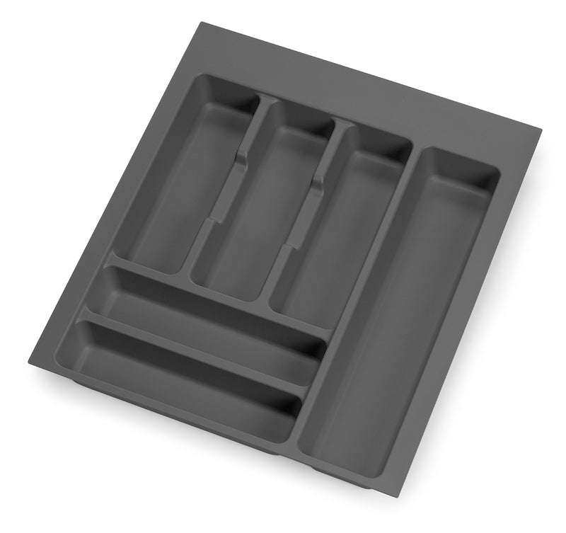 Grauer Emuca Kunststoff-Besteckkasten für Schublade 37x47 cm