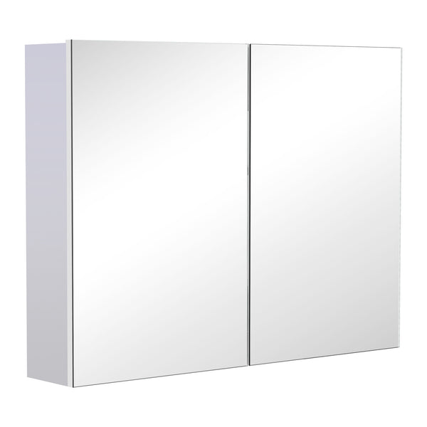 prezzo Badezimmer-Wandschrank 2 Spiegeltüren aus MDF 80 x 15 x 60 cm MoreMorning Weiß