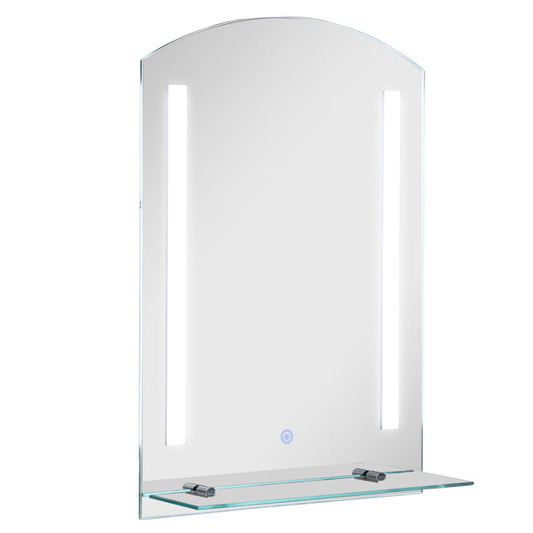 Badezimmerspiegel 50x15,1x70 cm mit Regal LED-Licht und Aluminiumstruktur online
