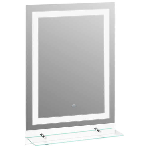 Badezimmerspiegel mit LED und Glasablage 70x50 cm acquista