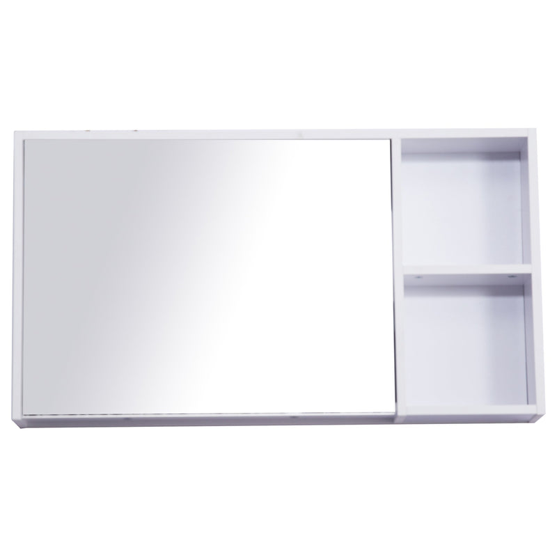 Specchio Armadietto da Bagno Pensile Bianco 90x50x12 cm -6