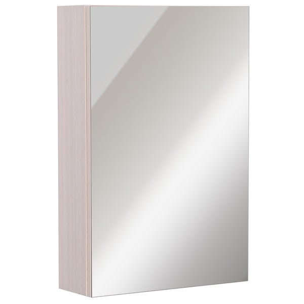 acquista Hängender Badezimmerschrank Spiegel 3 Innenregale aus Eichenholz 40x60x13,5 cm