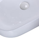 Lavabo da Appoggio Rettangolare in Ceramica Smaltata Bianco 56x42x14.5 cm -6