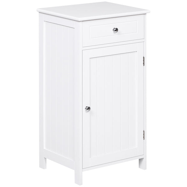 Weißer Badezimmerschrank mit Tür und Schublade 43x34x77 cm online