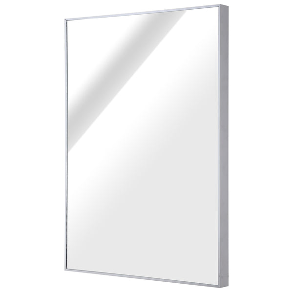 acquista Silberner Badezimmerspiegel 60x80 cm
