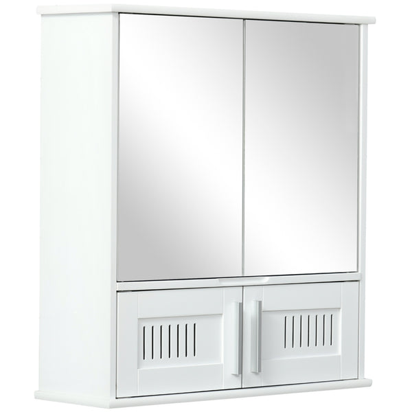 prezzo Badezimmer-Wohnwand 55 x 17,5 x 60 cm mit weißen Spiegeltüren