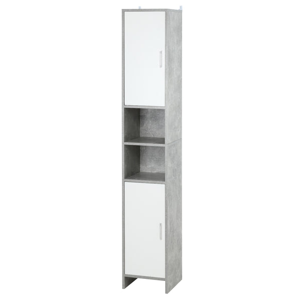 Säulenschrank für Badezimmer 30x30x180 cm aus Holz mit grauem Zementeffekt prezzo