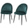 Set aus 2 gepolsterten Stühlen 50 x 54 x 79 cm in grünem Samt