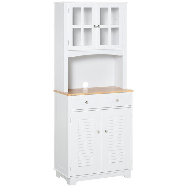 online Küchenschrank Sideboard mit Türen und Schubladen 68 x 39,5 x 170 cm in weißem Holz