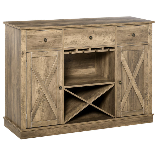 acquista Küchen-Sideboard 120 x 40 x 87,5 cm aus MDF-rustikalem Holz mit Maserung