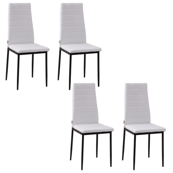 Set mit 4 Stühlen 41x50x97 cm in weißem Stoff sconto