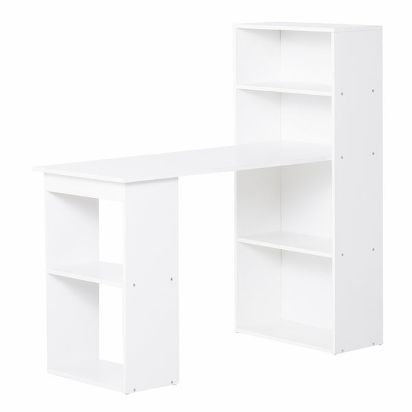 Schreibtisch mit Bücherregal aus weißem Holz 120x55x120 cm acquista