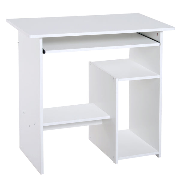 prezzo Kompakter Schreibtisch 80 x 45 x 75 cm aus weißem Holz