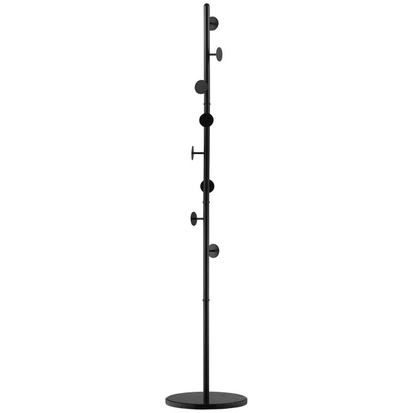 Garderobenständer 35x35x170 cm aus Stahl mit schwarzem Marmorsockel prezzo