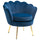Gepolsterter Sessel 76x67x74 cm in blauem Samtstoff
