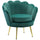 Gepolsterter Sessel 76x67x74 cm in grünem Samtstoff