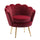 Gepolsterter Sessel 76x67x74 cm in rotem Samtstoff