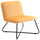 Gepolsterter Sessel 55x69x68 cm in gelbem Samt