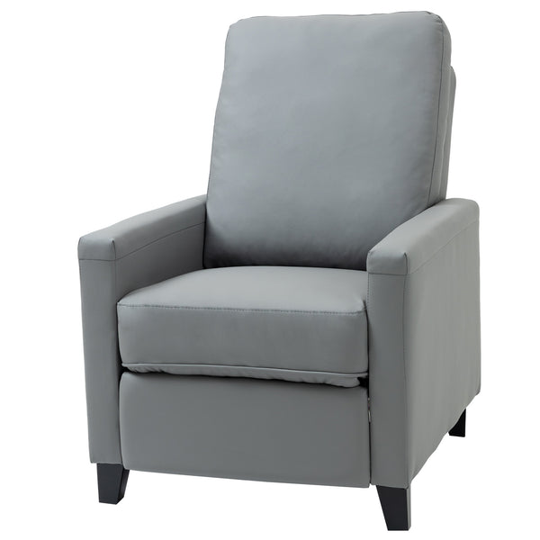 online Manueller Relax-Sessel aus grauem Kunstleder