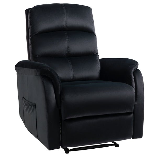 Manuell verstellbarer Relaxsessel 85 x 95 x 104 cm aus schwarzem Stoff prezzo