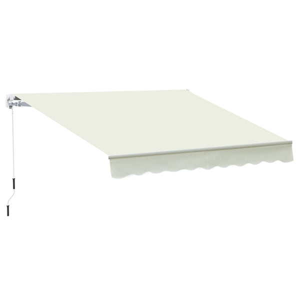 Wand-Rollmarkise 295 x 245 cm in Aluminium und weißem Polyester acquista