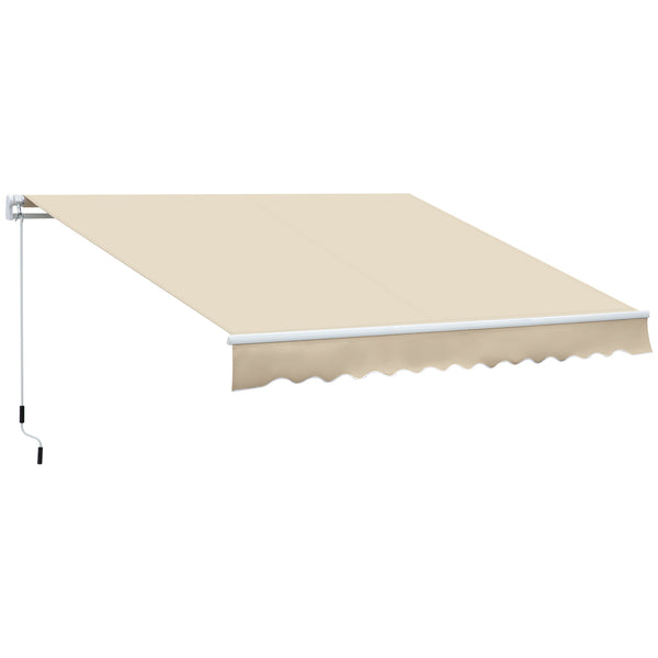 online Rollmarkise 3,65 x 2,5 m aus beigem Polyester und Aluminium