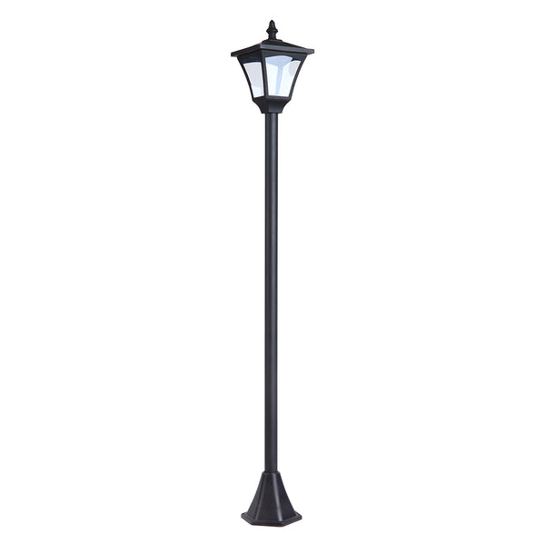 Schwarze LED-Gartenlampe mit Solarenergie 120 cm acquista