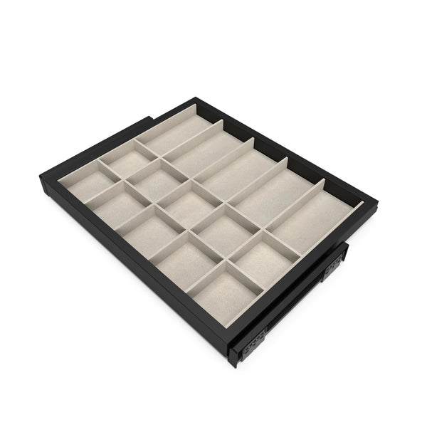 Kit Cassetto Organizzatore e Telaio per Armadio 600 mm in Alluminio e Plastica Emuca Grigio Pietra acquista