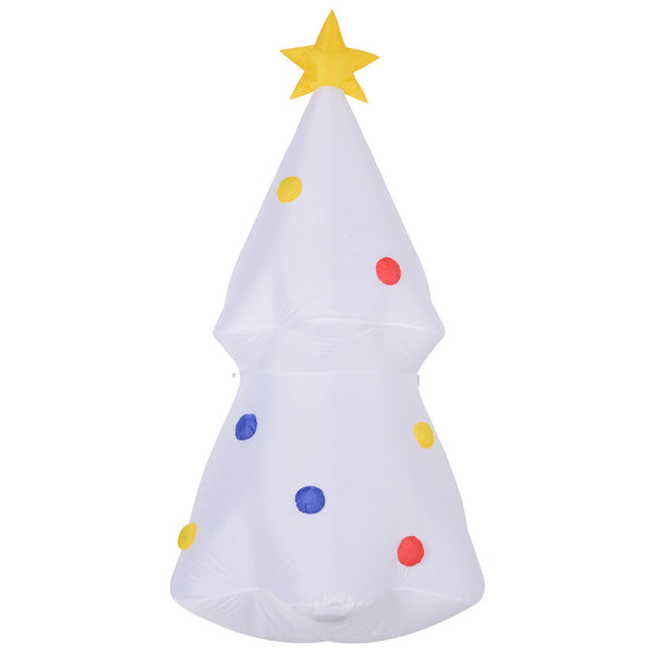 sconto Aufblasbarer Weihnachtsbaum 180 cm aus Polyester mit LED-Lichtern