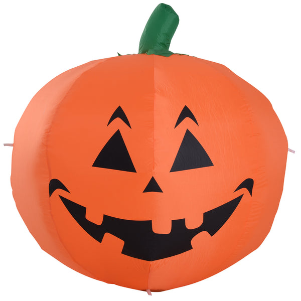 prezzo Aufblasbarer Kürbis für Halloween mit orangefarbenen LED-Lichtern 120 cm
