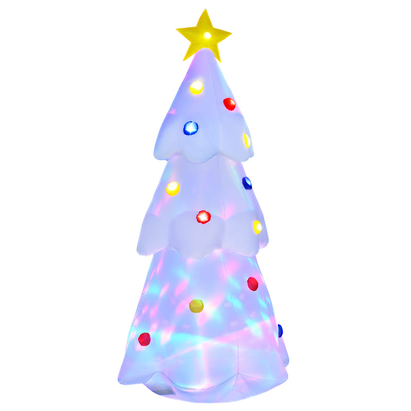 Albero di Natale Gonfiabile H245 cm con Luci LED Bianco-1