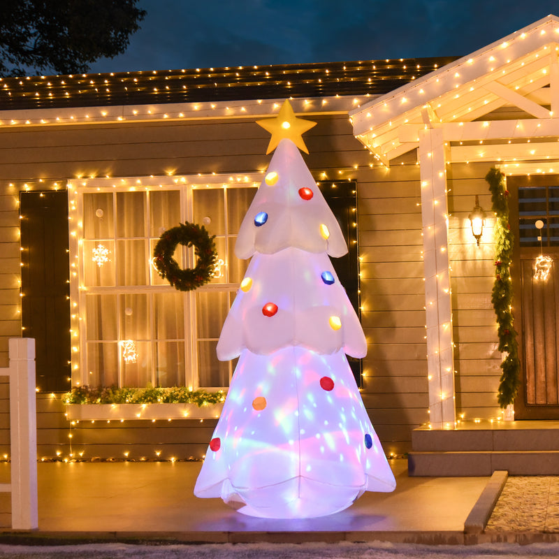 Albero di Natale Gonfiabile H245 cm con Luci LED Bianco-2