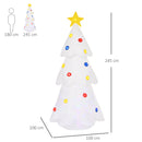 Albero di Natale Gonfiabile H245 cm con Luci LED Bianco-3