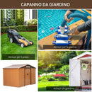 Casetta Box da Giardino in Lamiera Ocra 277x191x192 cm -6