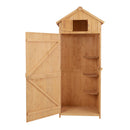 Casetta Box da Giardino in Legno Naturale 77x54.2 cm -6