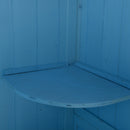 Casetta Box da Giardino in Legno Azzurro 77x54.2 cm -6
