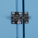 Casetta Box da Giardino in Legno Azzurro 77x54.2 cm -7