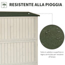 Casetta Box da Giardino 127,5x50x164 cm in Legno di abete Grigio Chiaro-5