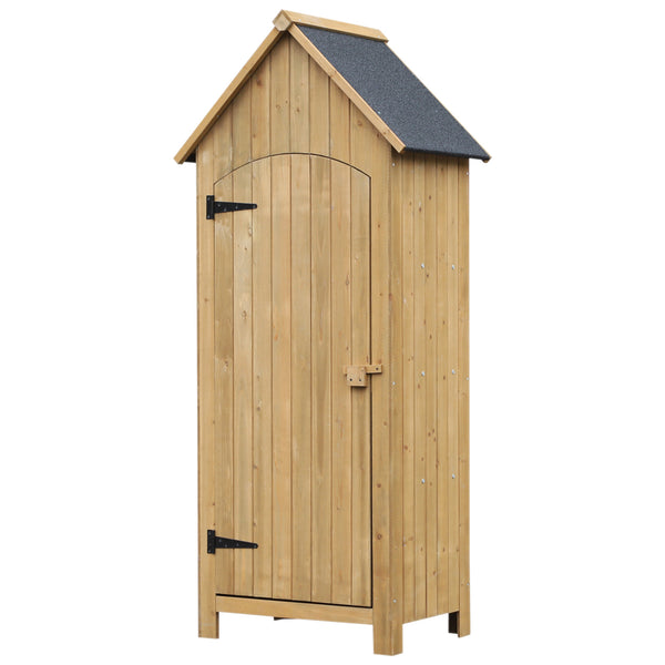 Gartenbox aus Holz zur Aufbewahrung von Werkzeugen 77,5 x 54,2 x 179,5 cm acquista