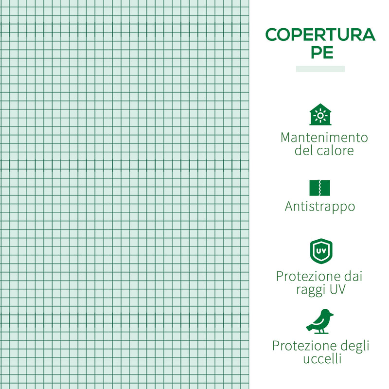 Serra da Giardino in Acciaio e Polietilene 400x100x80 cm  Verde-4