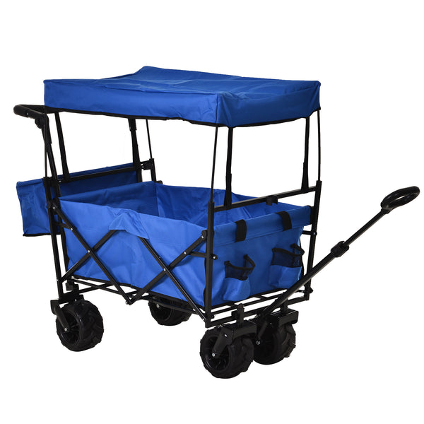 Faltbarer Gartenwagen 110 x 56 x 101 cm Blau online