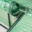 Mini Serra da Giardino con 3 Finestre 180x60x60 cm Copertura PE Anti-UV Verde-8