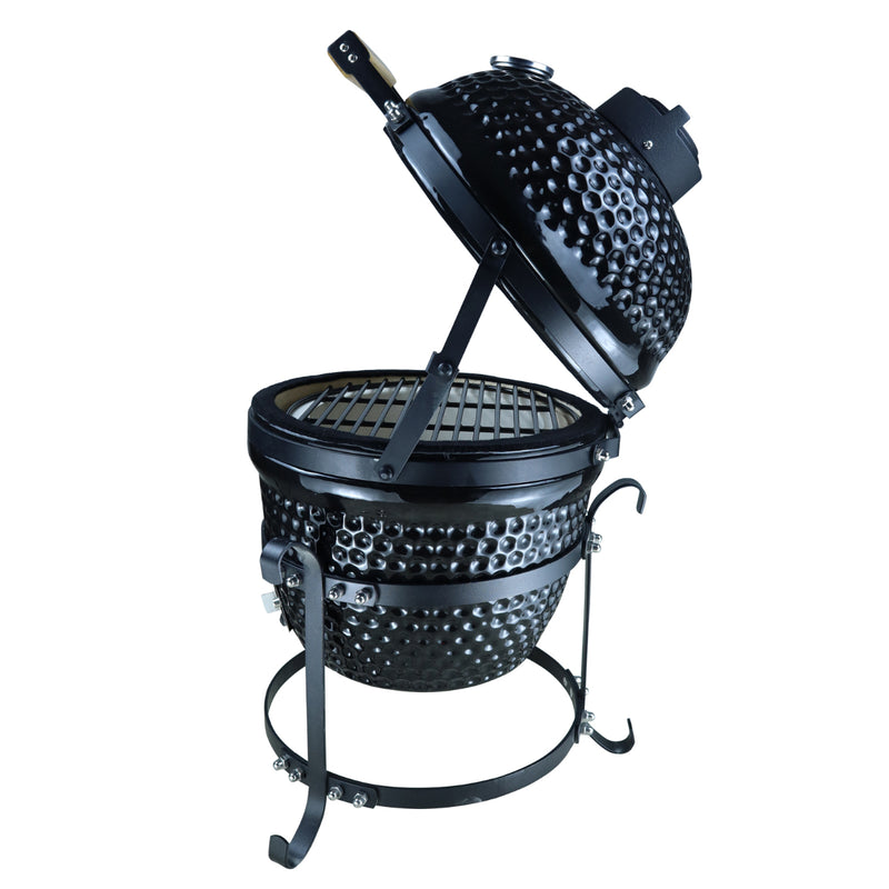 Barbecue a Carbone Carbonella in Acciaio 40,5x35x55 cm  BBQ Nero-5