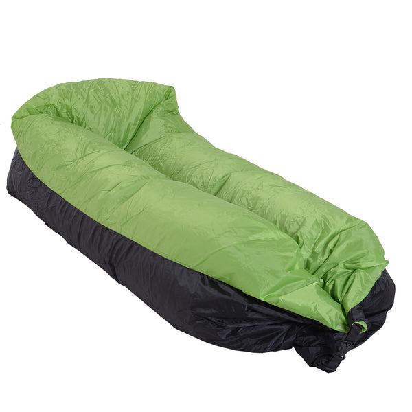 sconto Air Sofa Aufblasbares Bett ohne Pumpe Grün 185x70x52 cm