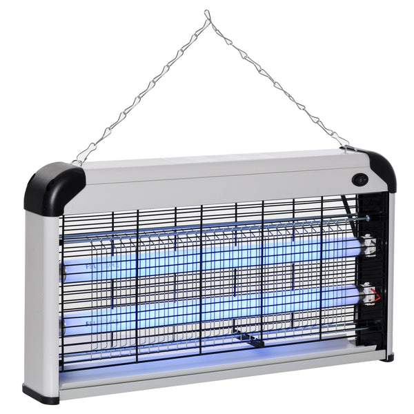 Elektrisches Moskitonetz 2 graue 15-W-LED-Lampen online