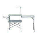 Tavolino da Campeggio Picnic Pieghevole in Alluminio 154.5x40.5x82 cm -1