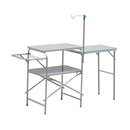 Tavolino da Campeggio Picnic Pieghevole in Alluminio 154.5x40.5x82 cm -6