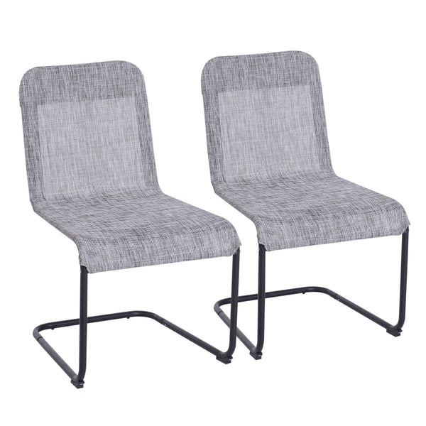 Set mit 2 Outdoor- und Indoor-Stühlen aus Textilene mit grauer Metallstruktur prezzo