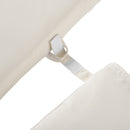 Cuscino per Sdraio Lettino Prendisole da Giardino Bianco Crema 198x53x5 cm -8